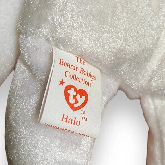 Ty Beanie Baby Halo the Angel Bear Retired 1998 PE Pellet - Picture 5 of 6
